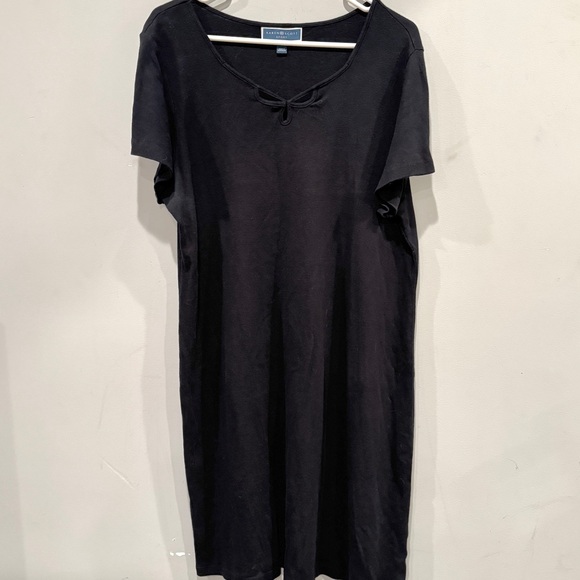 Karen Scott Women’s Sport Black Short Sleeve Dress Size L NWOT - Picture 2 of 10